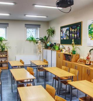 Klasa w Sala lekcyjna w Mazowieckim Technikum Innowacji w Płocku